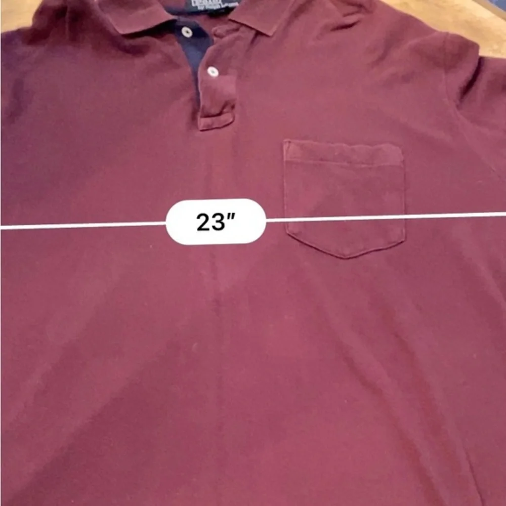 Polo by Ralph Lauren Men’s‎ Sm Maroon Pique Knit Long Sleeve Pullover W/ Pocket